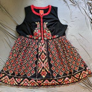 Modcloth 3x embroidered floral dress